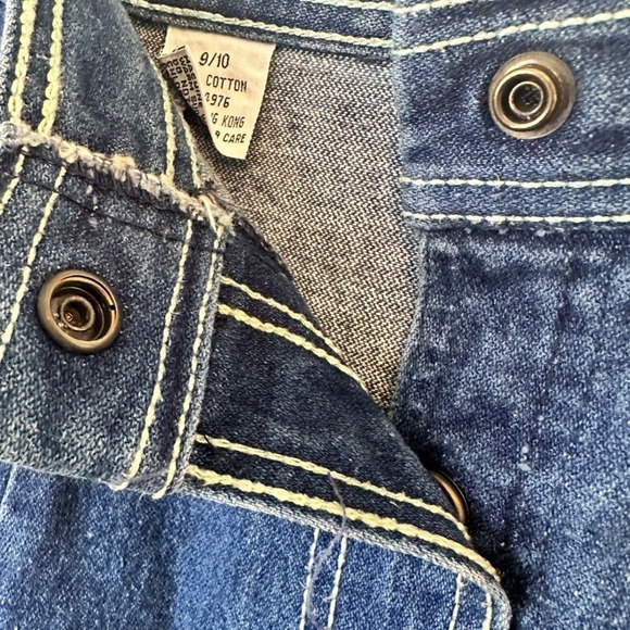 VTG 80s Jean Denim A-Line Maxi Skirt Button Front Sz 9/10 Gitano Retro Western - Picture 4 of 7